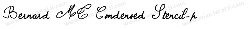 Bernard MT Condensed Stencil字体转换